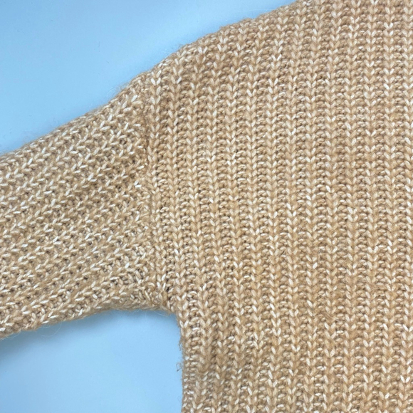 ZARA KNIT Sweater Women Small Chunky Knit Oversized Soft Girl Crop Asymmetrical - Picture 9 of 13